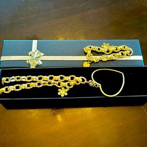 Lula n Lee Heart Necklace and Bracelet NIB